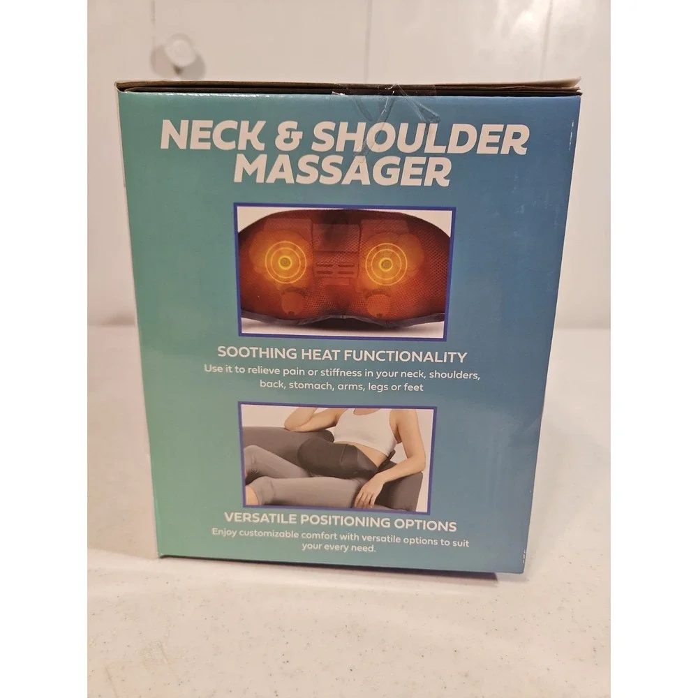 purity+‎ Neck & Shoulder Massager Shiatsu Heated Adjustable Speed Black